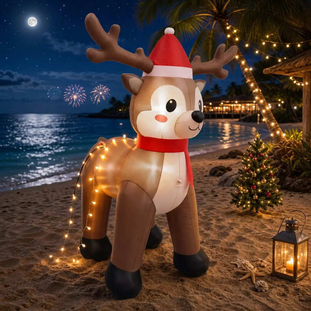 Christmas Inflatable Reindeer with LED Illumination