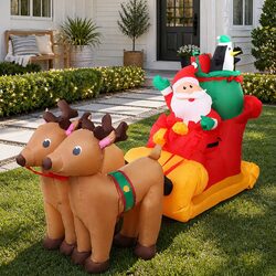 Value-Driven Christmas Inflatable Santa Sleigh 2.2M