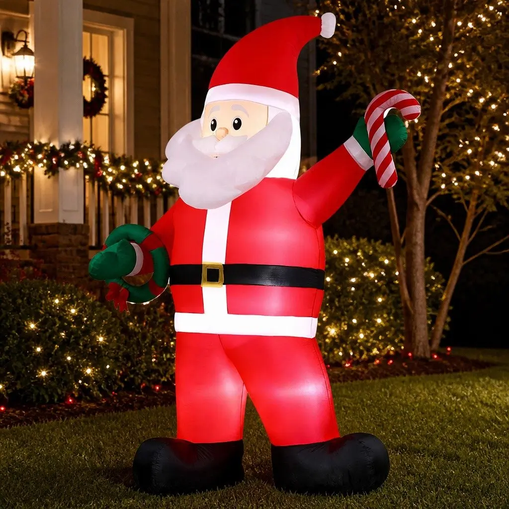 Inflatable Santa Decoration 3.8M Height LED Outdoor Multicolour