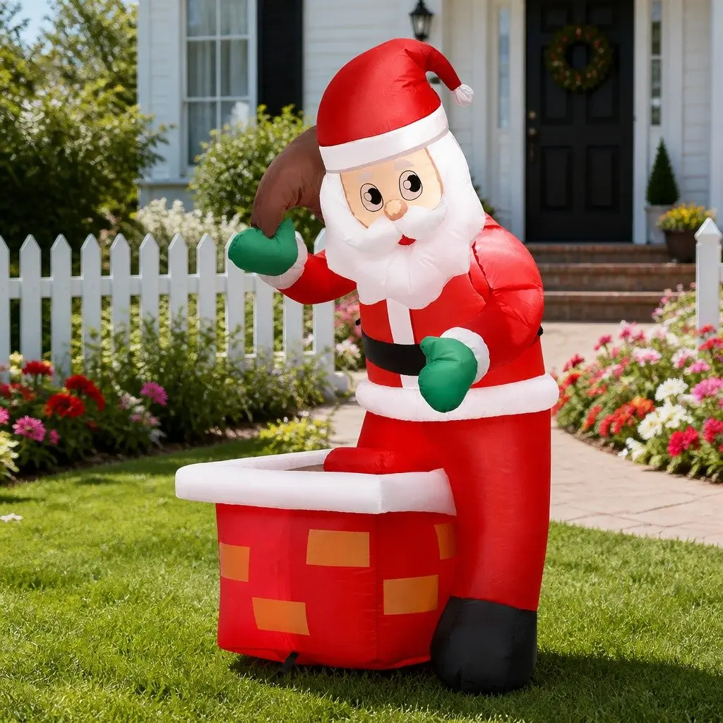 Christmas Inflatable Decoration Santa Multicolour 80 x 58 x 120cm Indoor Outdoor