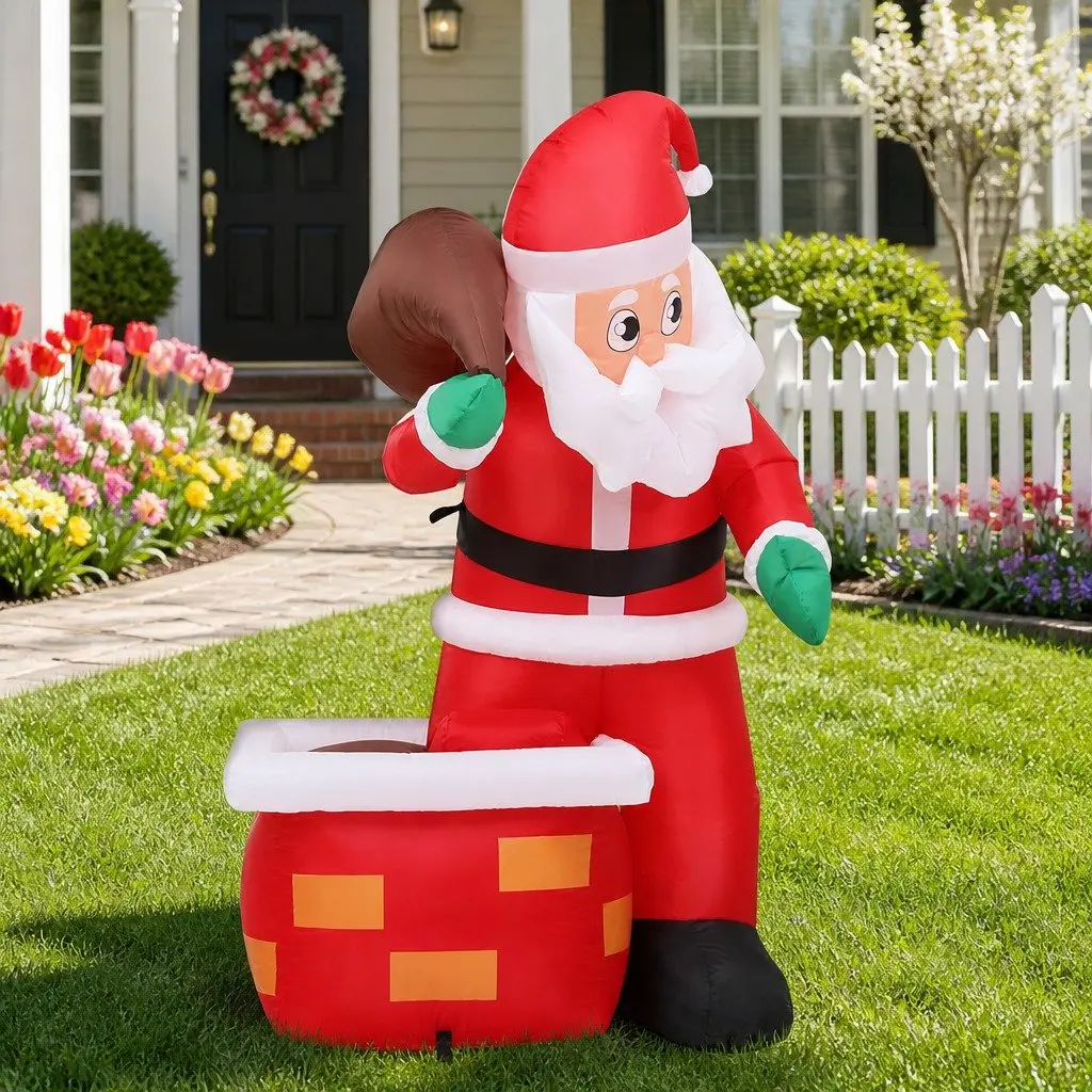 Christmas Inflatable Decoration Santa Multicolour 80 x 58 x 120cm Indoor Outdoor