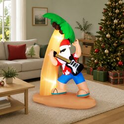 Inflatable Santa with Guitar 2.1M - Practical Holiday Value