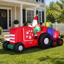 Reliable Christmas Inflatable Santa Truck for the Holidays