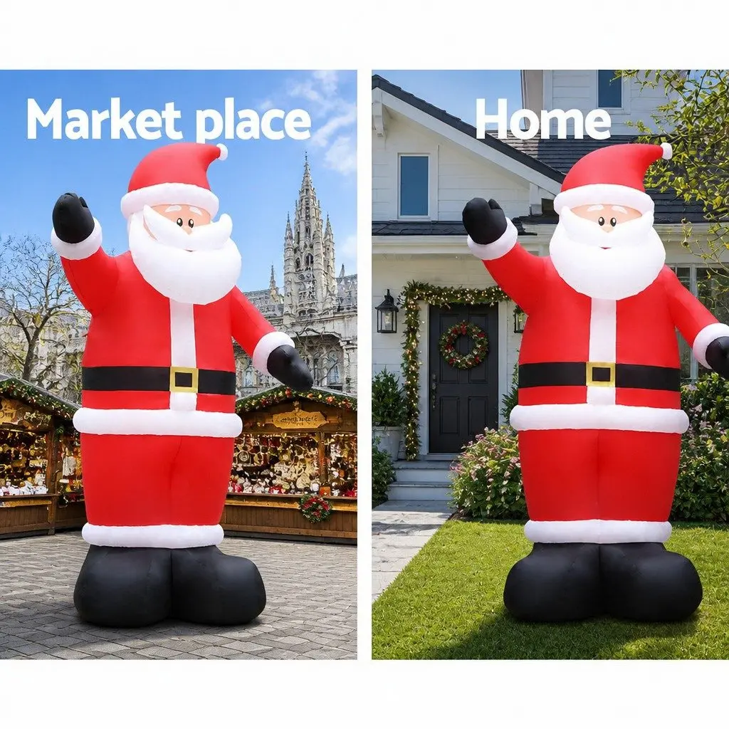 Christmas Inflatable Santa 5M Illuminated Outdoor Indoor Festive Decorations