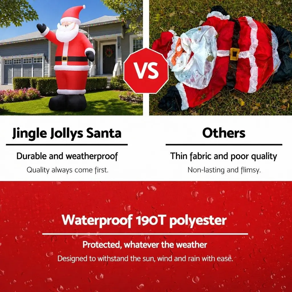 Christmas Inflatable Santa 5M Illuminated Outdoor Indoor Festive Decorations