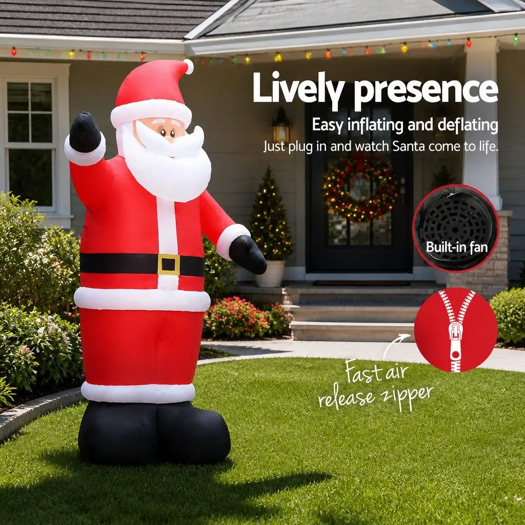 Christmas Inflatable Santa 5M Illuminated Outdoor Indoor Festive Decorations