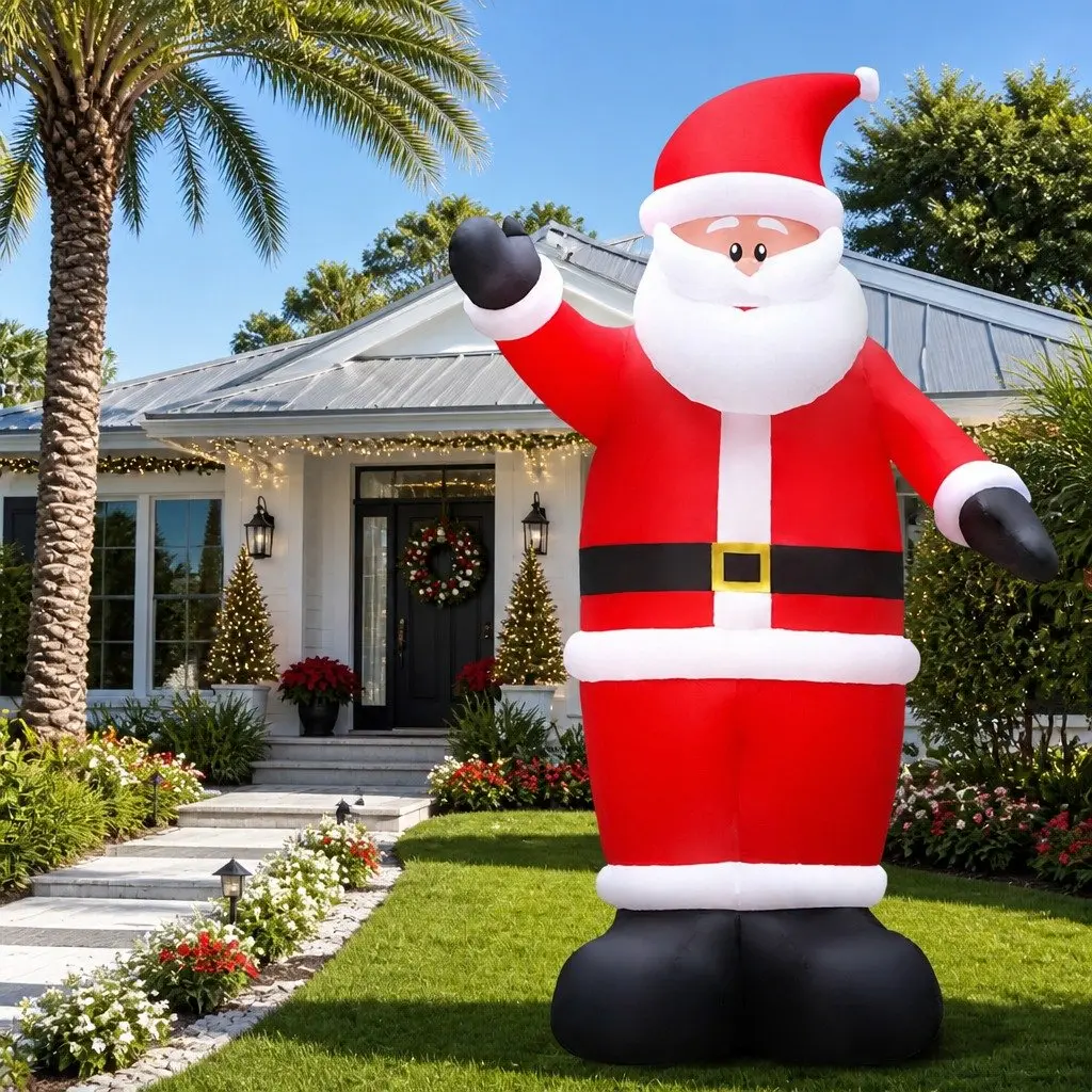 Christmas Inflatable Santa 5M Illuminated Outdoor Indoor Festive Decorations