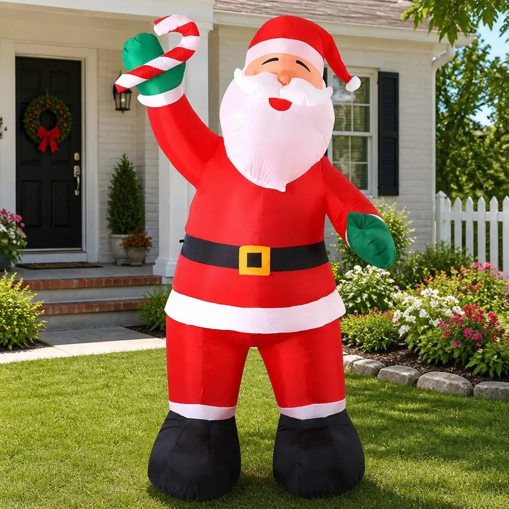 Inflatable Christmas Santa Decoration 3M LED Red and White Indoor Outdoor