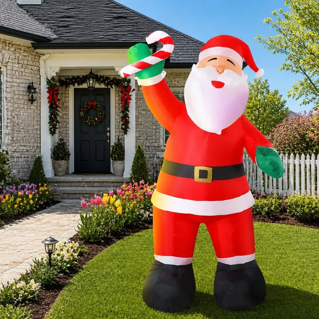 Inflatable Christmas Santa Decoration 3M LED Red and White Indoor Outdoor