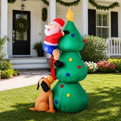 Practical 1.8M Inflatable Santa Tree for Your Home