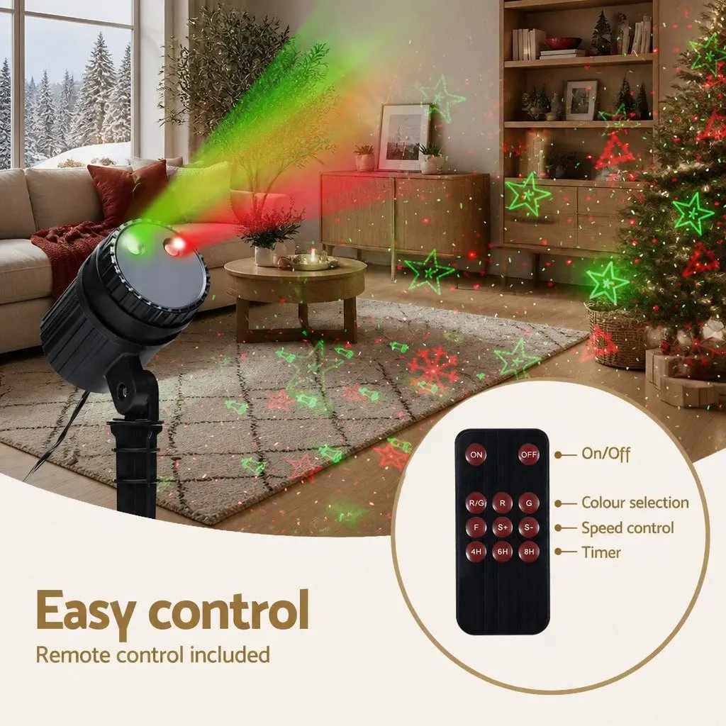 Laser Light Projector Christmas Outdoor Decorations Red Green 5-10m