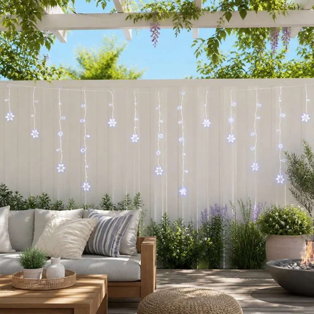 Icicle Christmas Lights 160 LED Cold White 6M Indoor Outdoor Decoration
