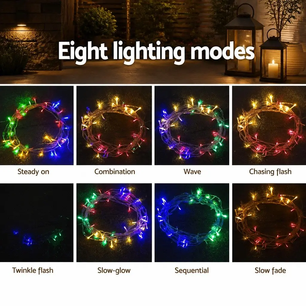 Icicle Christmas Lights 20M Multi-Colour LED Outdoor Indoor Decoration