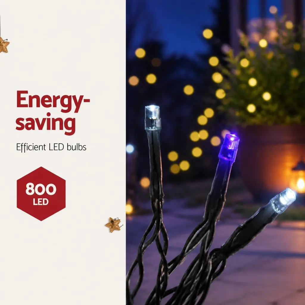 Icicle Lights 20M Blue LED Outdoor Indoor Christmas Decoration 8 Modes