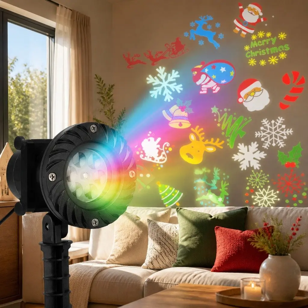 Laser Light Projector Christmas Outdoor Decorations 12 Designs Multicoloured