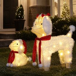 Durable LED Christmas Dog Decorations for Holiday Cheer