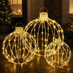 Reliable Christmas Light Set: 320 LEDs with Decorative Balls