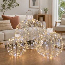 Reliable 3 PCS Christmas Lights with Warm White Glow