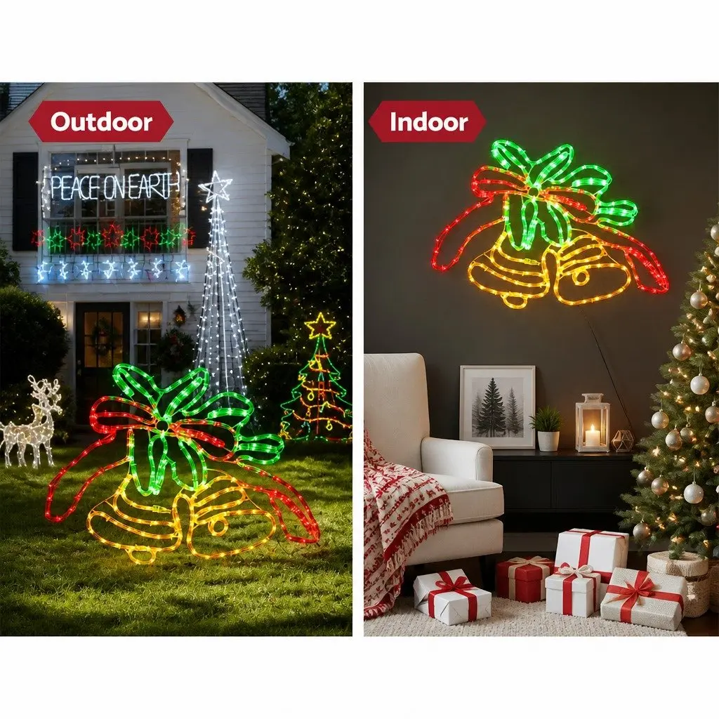 LED Christmas Bell Lights Multicoloured 0.76M Indoor Outdoor Decorations