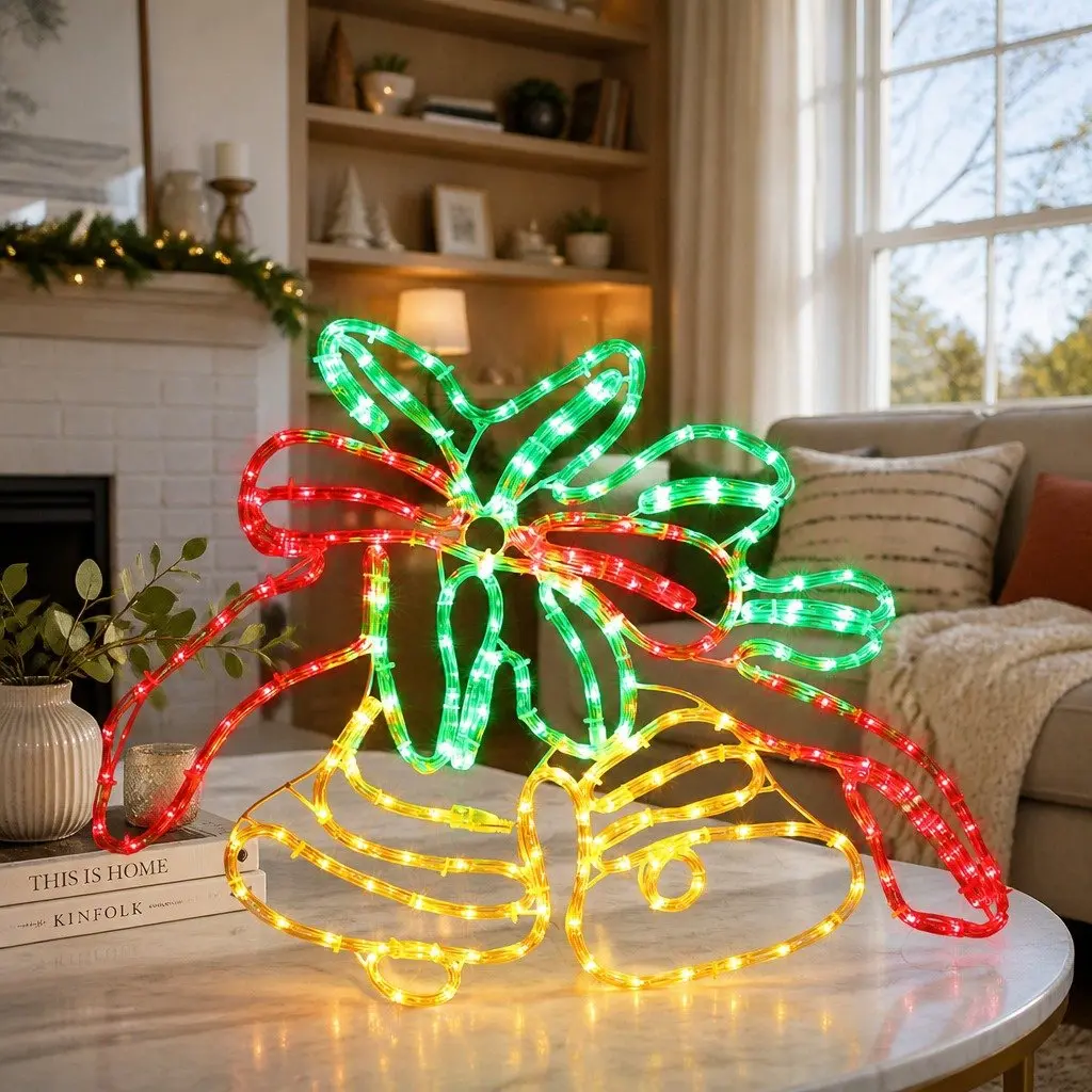 LED Christmas Bell Lights Multicoloured 0.76M Indoor Outdoor Decorations