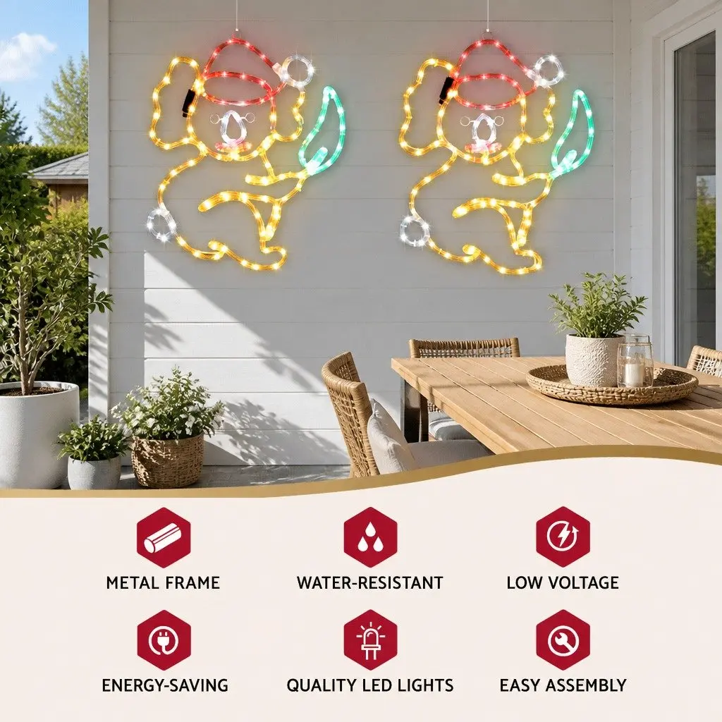 LED Christmas Lights Motif Multicolour 0.48m Outdoor Garden Decoration