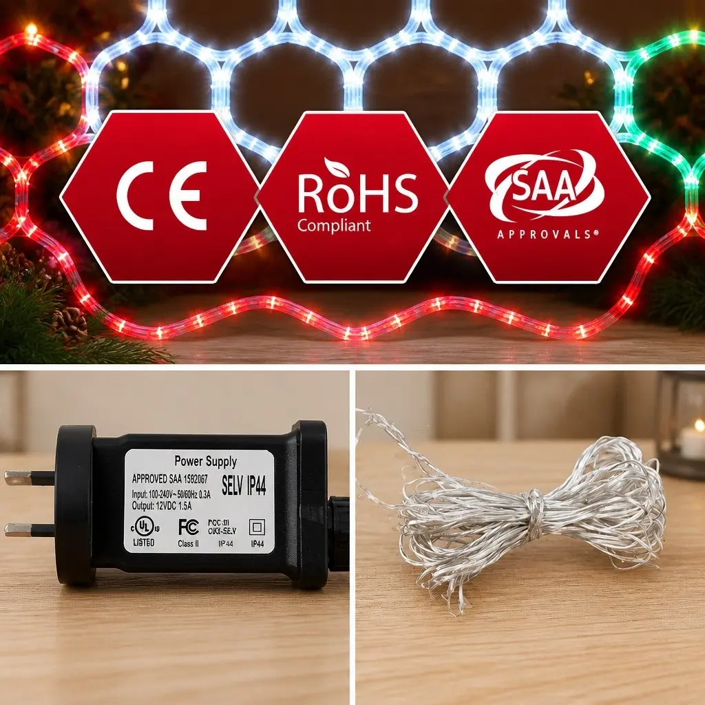 Christmas Lights 288 LED Multicolour Outdoor Indoor String Lights 5m