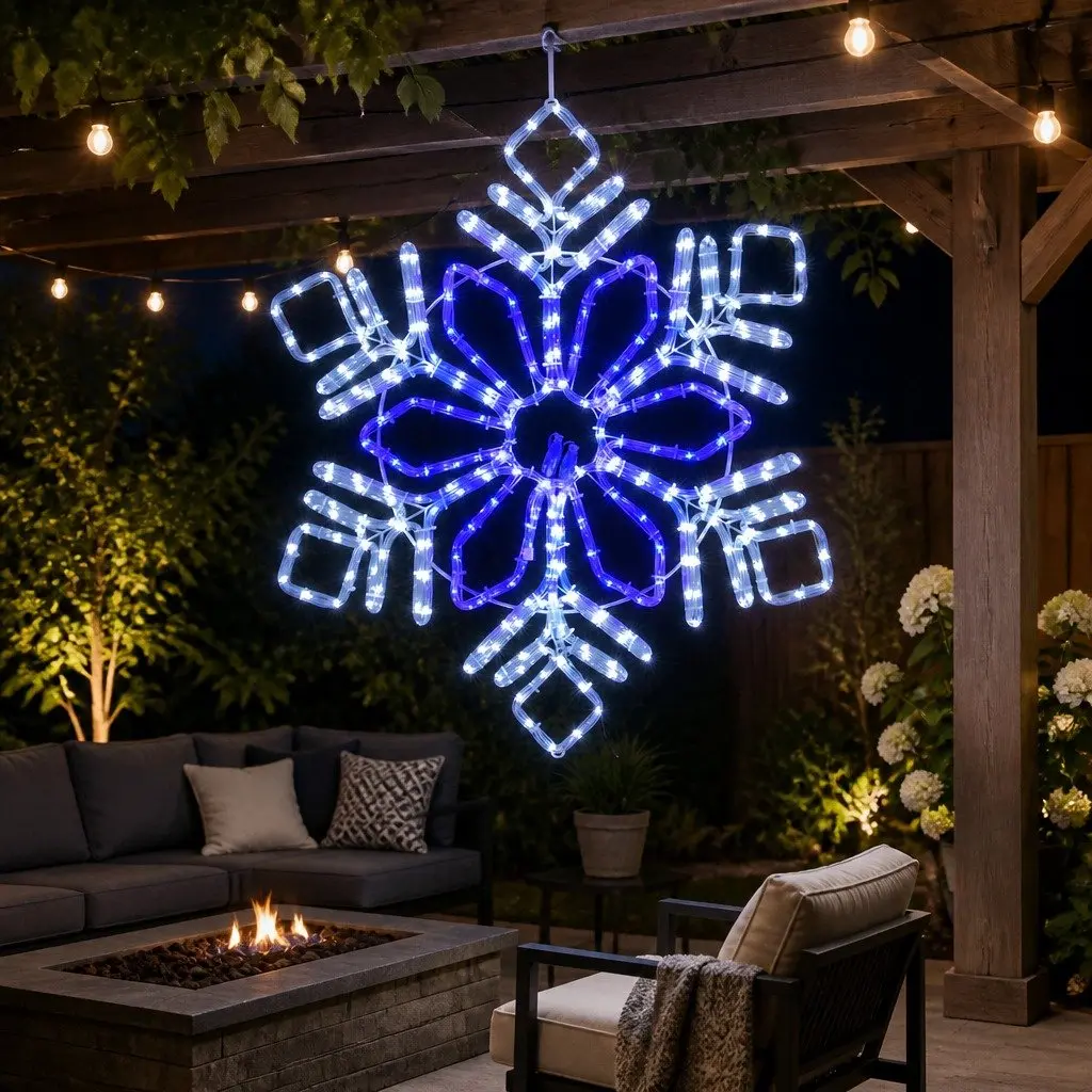 Christmas Lights Snow Motif 0.82M 304 LED Multicoloured Outdoor Indoor