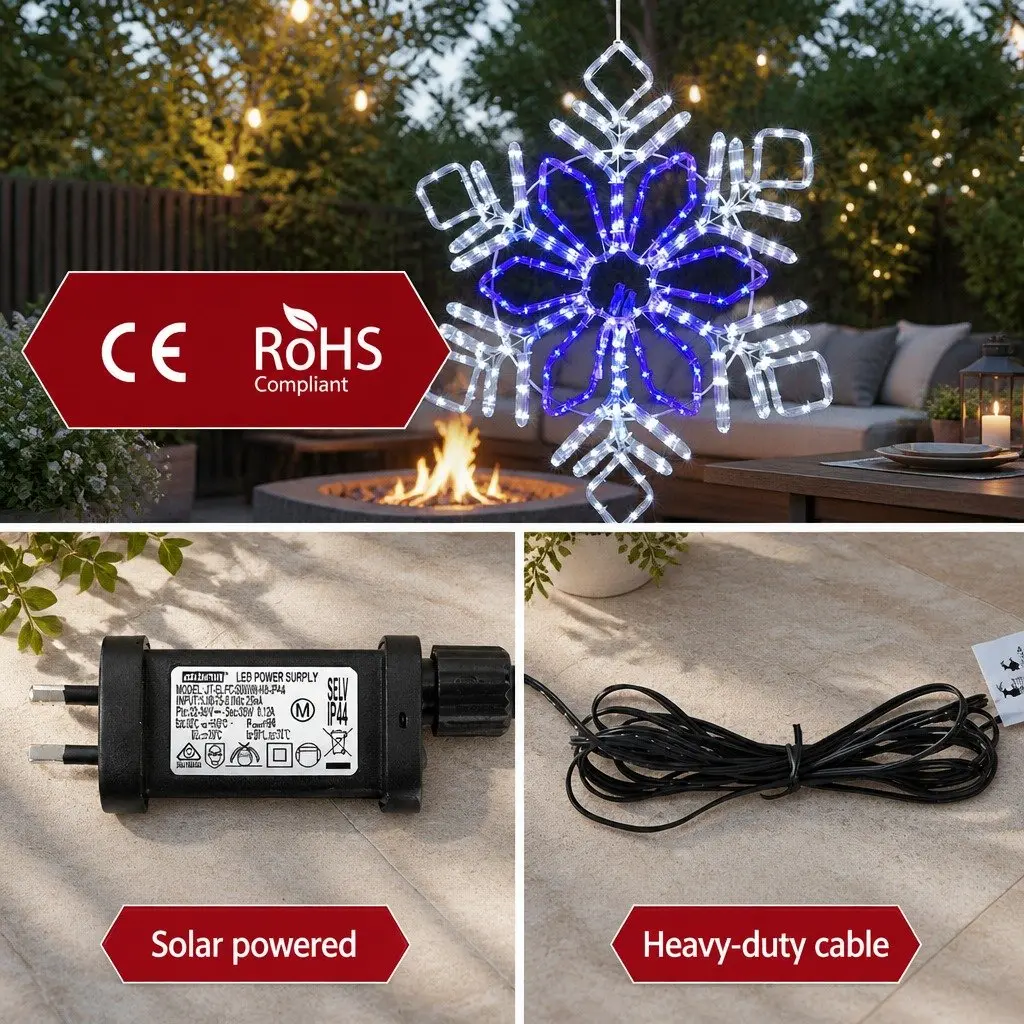 Christmas Lights Snow Motif 0.82M 304 LED Multicoloured Outdoor Indoor