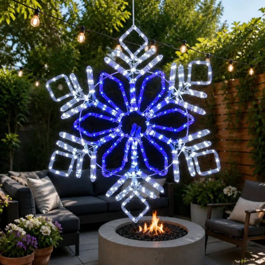 Christmas Lights Snow Motif 0.82M 304 LED Multicoloured Outdoor Indoor
