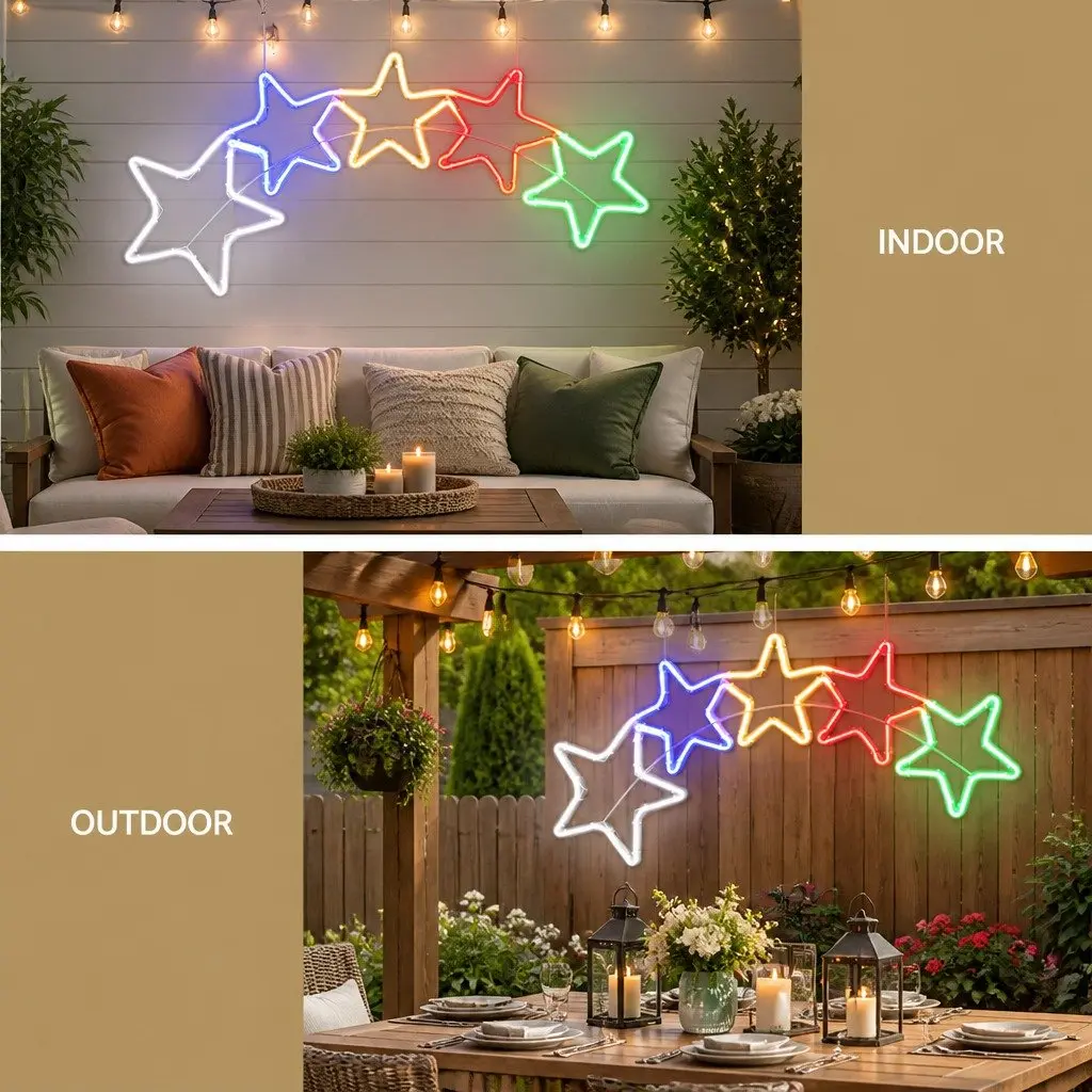LED Christmas Rope Light Outdoor Decoration 1.25M 560 Multicolour