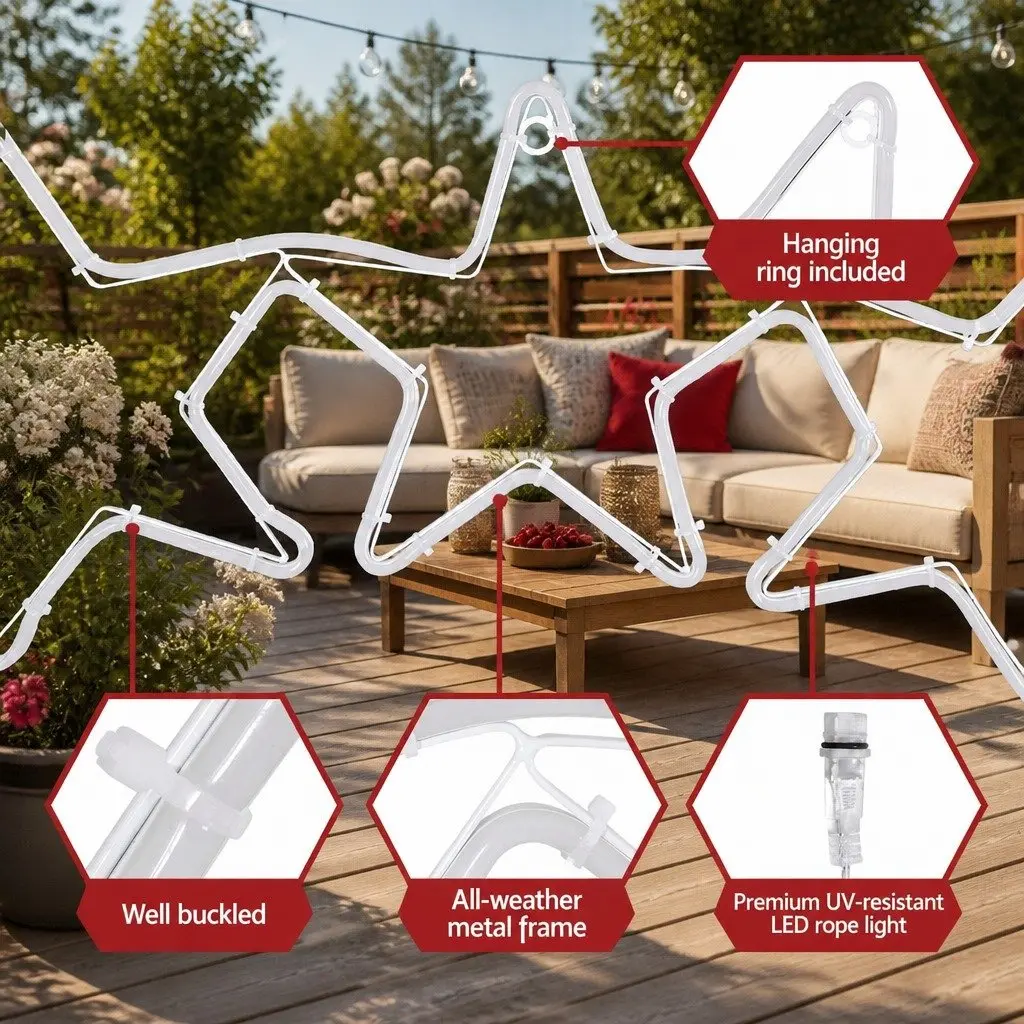 LED Christmas Rope Light Outdoor Decoration 1.25M 560 Multicolour