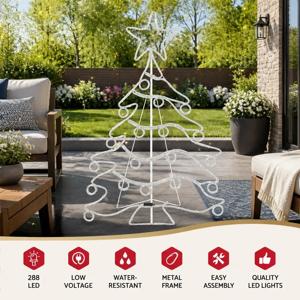 LED Christmas Light Outdoor Decoration 1.18M Multicolour Motif 288 Bulbs