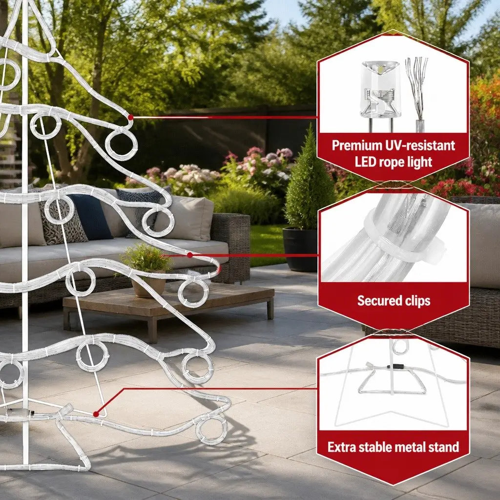 LED Christmas Light Outdoor Decoration 1.18M Multicolour Motif 288 Bulbs
