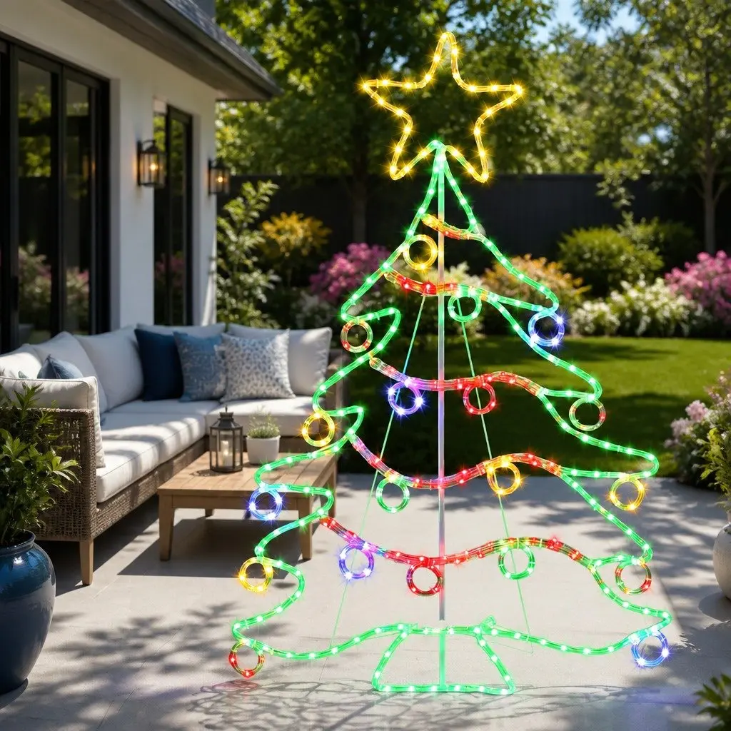 LED Christmas Light Outdoor Decoration 1.18M Multicolour Motif 288 Bulbs