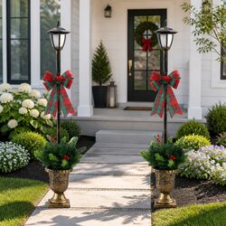 Charming 125cm Christmas Lamp Posts with 50 Warm White LEDs