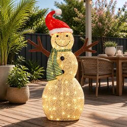 Reliable Christmas Snowman Lights with 80 LED Bulbs