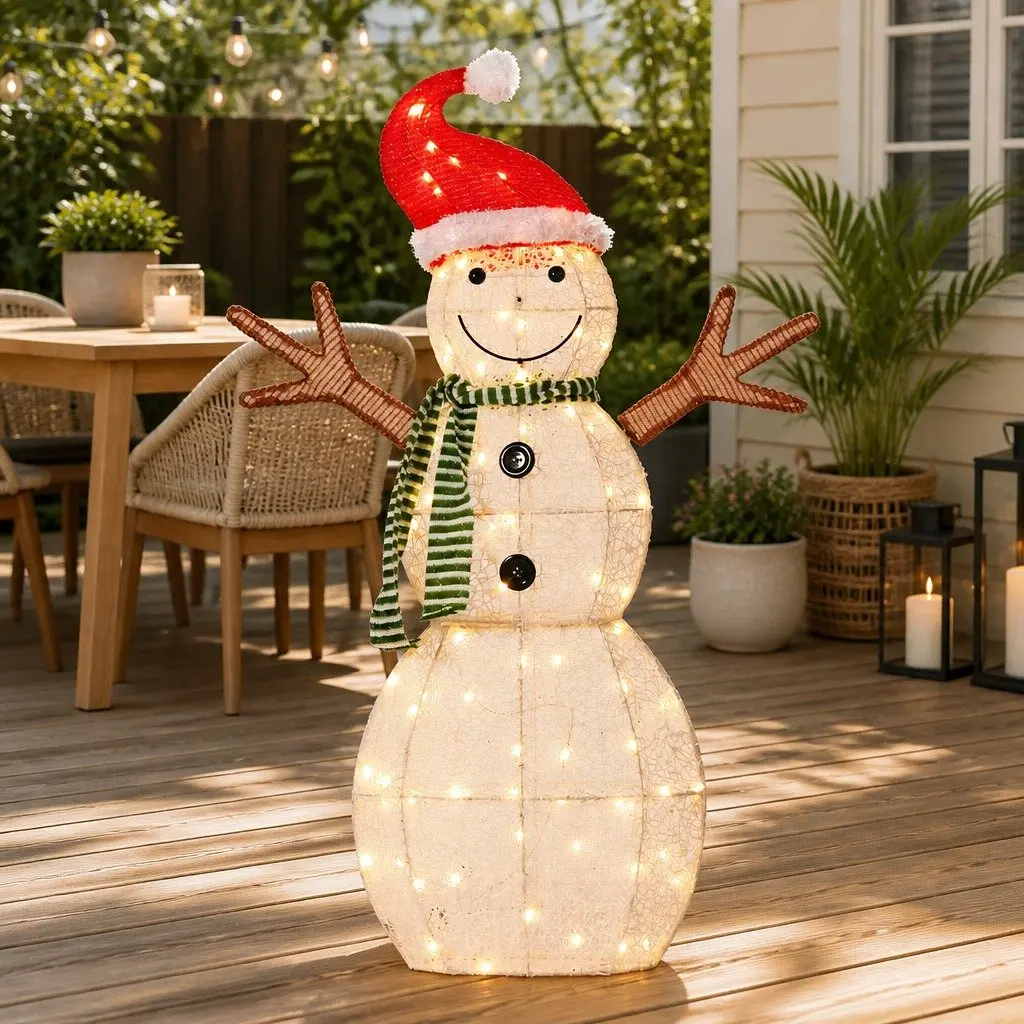 LED Snowman Decoration 0.97M Warm-White Indoor Outdoor 3D Figure