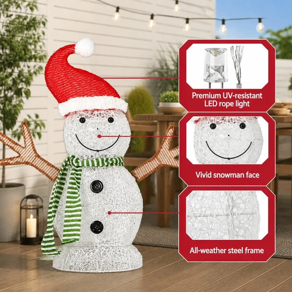 LED Snowman Decoration 0.97M Warm-White Indoor Outdoor 3D Figure