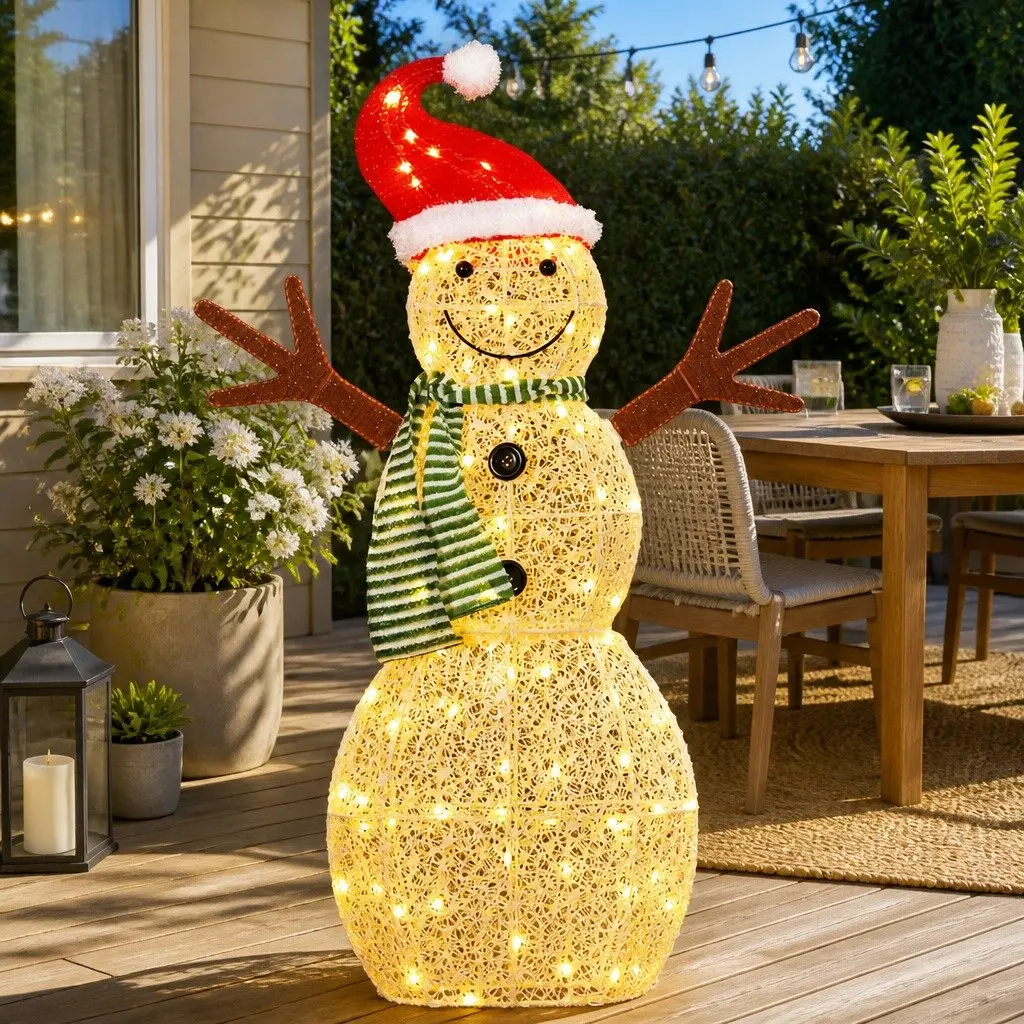 LED Snowman Decoration 0.97M Warm-White Indoor Outdoor 3D Figure