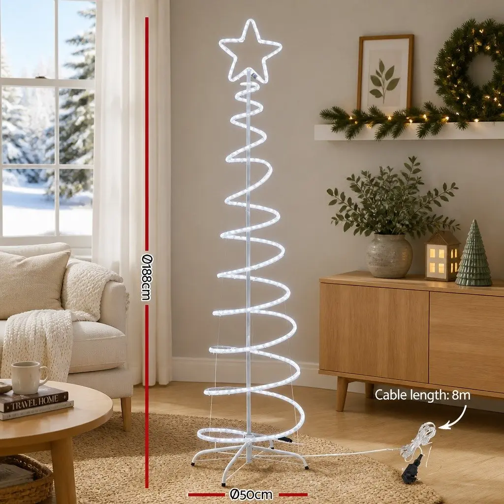 LED Christmas Tree Outdoor Indoor Decorations 1.88M Multicoloured Lights
