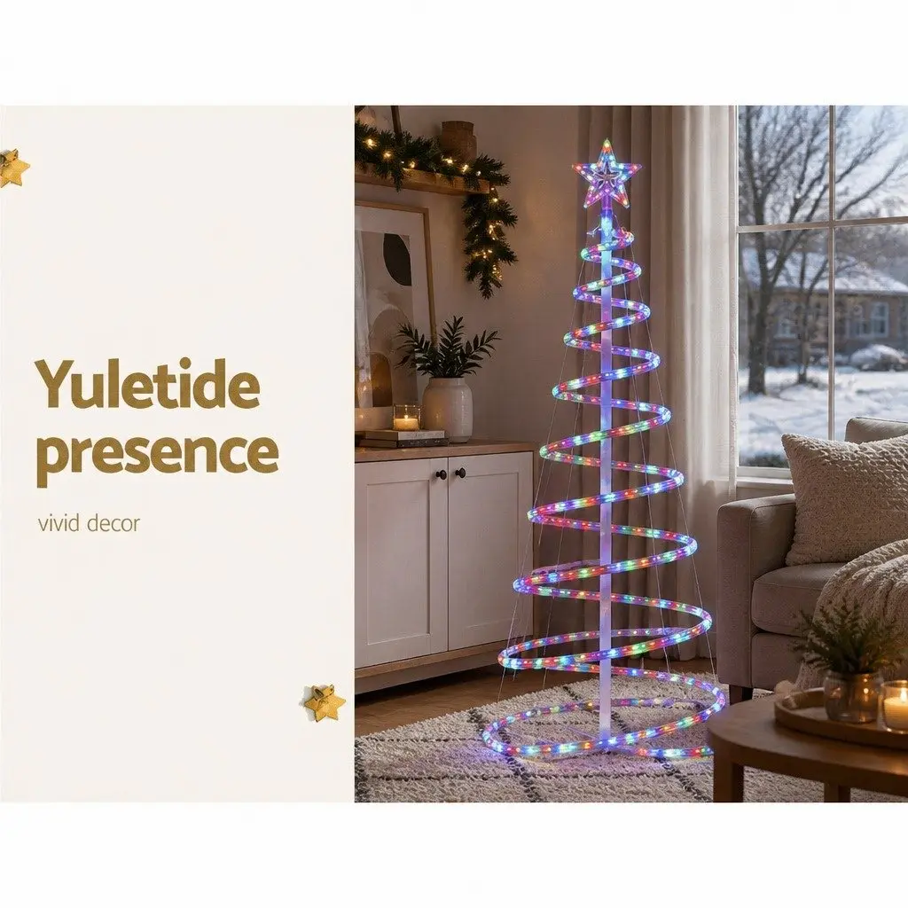 LED Christmas Tree Outdoor Indoor Decorations 1.88M Multicoloured Lights