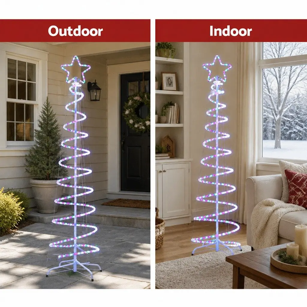 LED Christmas Tree Outdoor Indoor Decorations 1.88M Multicoloured Lights