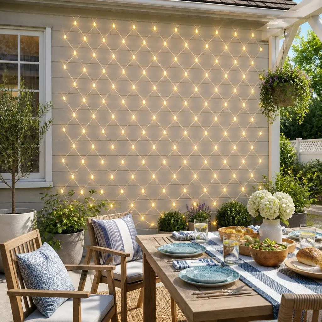 Christmas Net Lights 3M x 2M Warm White Solar Powered Outdoor Indoor