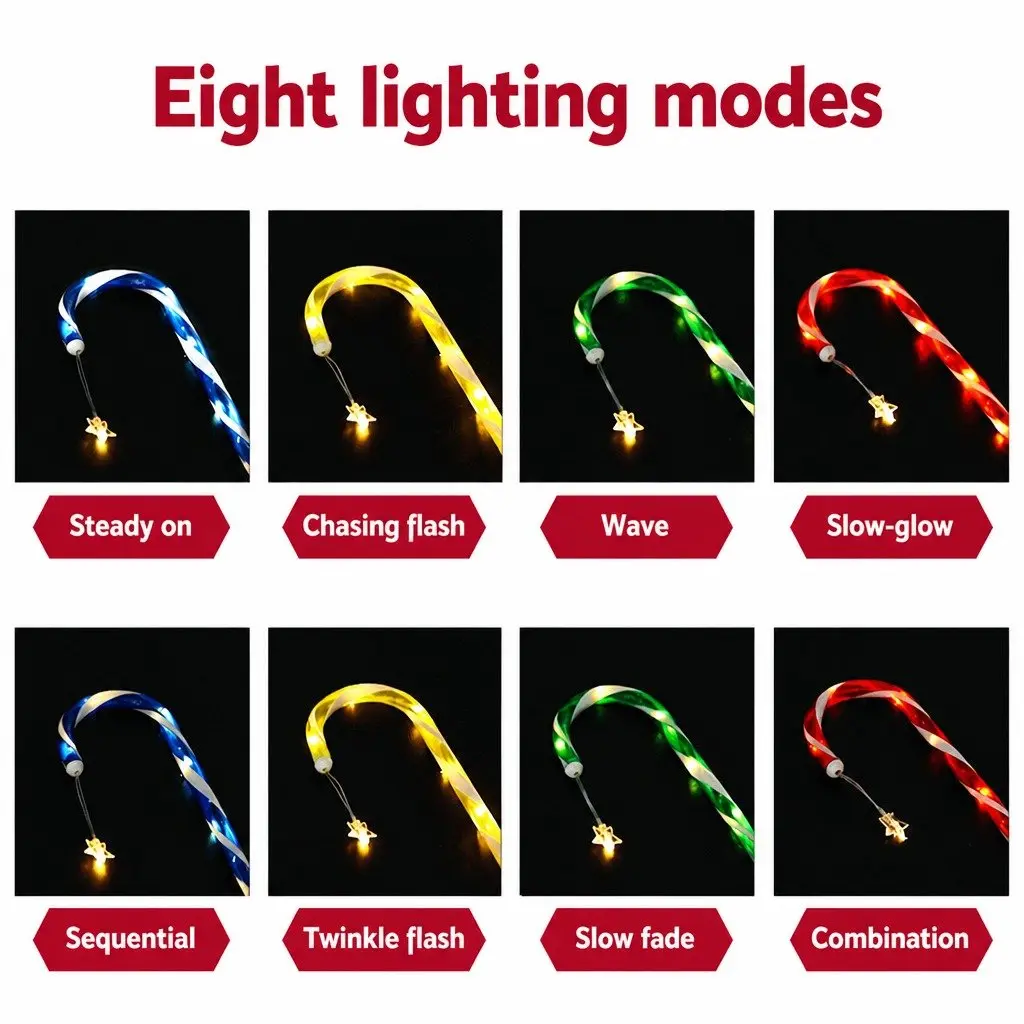 8 Piece Christmas Path Ground Lights Outdoor Garden Decorations 72 LED Multicolour