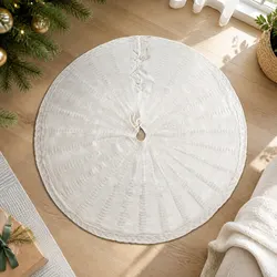 Value-Driven 90cm Christmas Tree Skirt in Beige