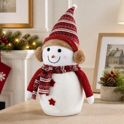 Cozy Christmas Snowman Plush Ornament for Festive Cheer