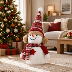 Comforting 35cm Christmas Snowman Ornament for Your Home