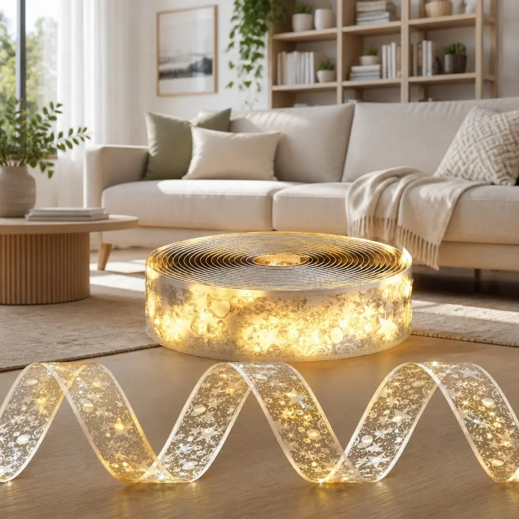 Christmas Lights 20M Warm White LED Ribbon String Indoor Outdoor