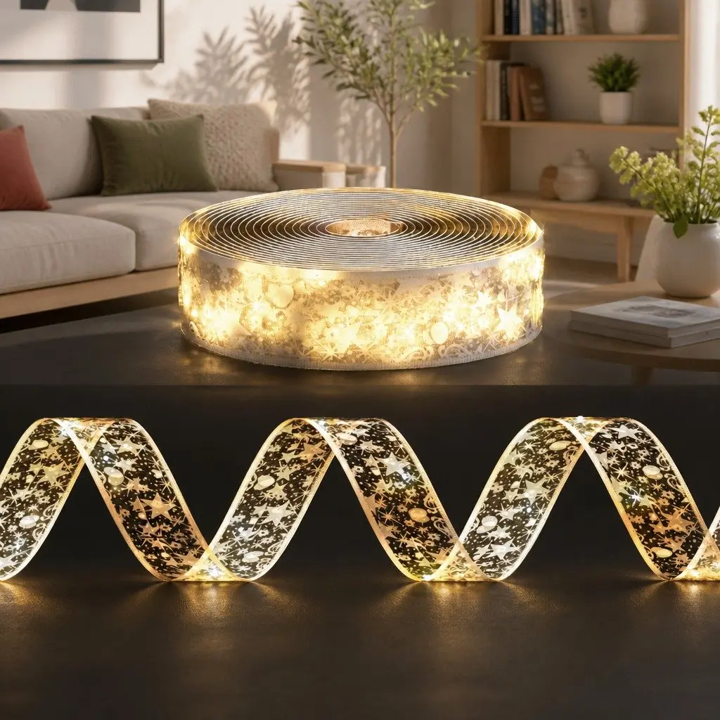 Christmas Lights 20M Warm White LED Ribbon String Indoor Outdoor