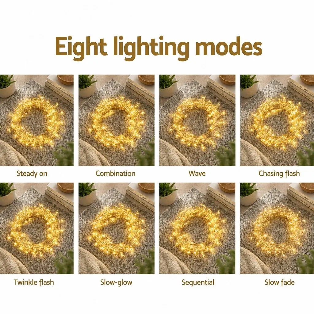 String Lights 100M Warm White LED Indoor Outdoor Decoration